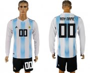 Wholesale Cheap Argentina Personalized Home Long Sleeves Soccer Country Jersey