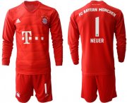 Wholesale Cheap Bayern Munchen #1 Neuer Home Long Sleeves Soccer Club Jersey
