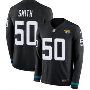Wholesale Cheap Nike Jaguars #50 Telvin Smith Black Team Color Men's Stitched NFL Limited Therma Long Sleeve Jersey