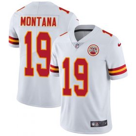 Wholesale Cheap Nike Chiefs #19 Joe Montana White Men\'s Stitched NFL Vapor Untouchable Limited Jersey