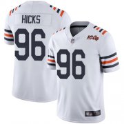 Wholesale Cheap Nike Bears #96 Akiem Hicks White Alternate Men's Stitched NFL Vapor Untouchable Limited 100th Season Jersey