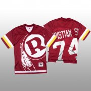 Wholesale Cheap NFL Washington Redskins #74 Geron Christian Sr. Red Men's Mitchell & Nell Big Face Fashion Limited NFL Jersey