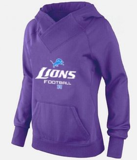 Wholesale Cheap Women\'s Detroit Lions Big & Tall Critical Victory Pullover Hoodie Purple