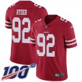 Wholesale Cheap Nike 49ers #92 Kerry Hyder Red Team Color Men's Stitched NFL 100th Season Vapor Untouchable Limited Jersey