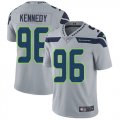 Wholesale Cheap Nike Seahawks #96 Cortez Kennedy Grey Alternate Men's Stitched NFL Vapor Untouchable Limited Jersey