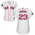 Wholesale Cheap Red Sox #23 Blake Swihart White Home 2018 World Series Women's Stitched MLB Jersey
