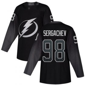 Cheap Adidas Lightning #98 Mikhail Sergachev Black Alternate Authentic Stitched NHL Jersey