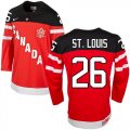Wholesale Cheap Olympic CA. #26 Martin St. Louis Red 100th Anniversary Stitched NHL Jersey
