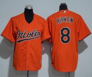 Wholesale Cheap Orioles #8 Cal Ripken Orange Cool Base Stitched Youth MLB Jersey
