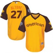 Wholesale Cheap Astros #27 Jose Altuve Gold 2016 All-Star American League Stitched Youth MLB Jersey