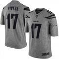 Wholesale Cheap Nike Chargers #17 Philip Rivers Gray Men's Stitched NFL Limited Gridiron Gray Jersey