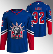 Wholesale Cheap Men's New York Rangers #32 Jonathan Quick Blue Reverse Retro Stitched Jersey