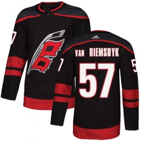 Wholesale Cheap Adidas Hurricanes #57 Trevor Van Riemsdyk Black Alternate Authentic Stitched NHL Jersey