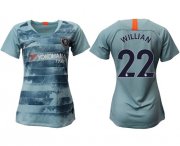 Wholesale Cheap Women's Chelsea #22 Willian Third Soccer Club Jersey