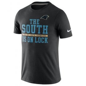 Wholesale Cheap Men\'s Carolina Panthers Nike Black 2015 NFC South Division Champions T-Shirt