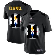 Wholesale Cheap Pittsburgh Steelers #11 Chase Claypool Men's Nike Team Logo Dual Overlap Limited NFL Jersey Black