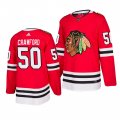 Wholesale Cheap Chicago Blackhawks #50 Corey Crawford 2019-20 Adidas Authentic Home Red Stitched NHL Jersey
