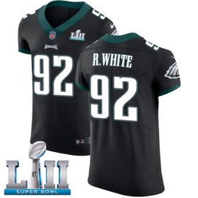 Wholesale Cheap Nike Eagles #92 Reggie White Black Alternate Super Bowl LII Men\'s Stitched NFL Vapor Untouchable Elite Jersey