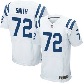 Wholesale Cheap Nike Colts #72 Braden Smith White Men\'s Stitched NFL Elite Jersey