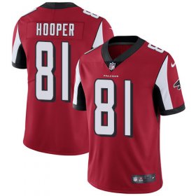 Wholesale Cheap Nike Falcons #81 Austin Hooper Red Team Color Men\'s Stitched NFL Vapor Untouchable Limited Jersey