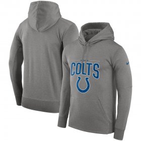 Wholesale Cheap Indianapolis Colts Nike Sideline Property of Performance Pullover Hoodie Gray