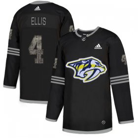 Wholesale Cheap Adidas Predators #4 Ryan Ellis Black Authentic Classic Stitched NHL Jersey