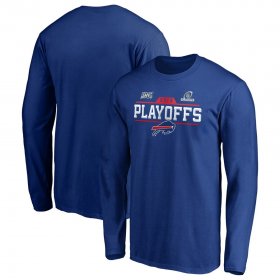 Wholesale Cheap Buffalo Bills 2019 NFL Playoffs Bound Chip Shot Long Sleeve T-Shirt Royal