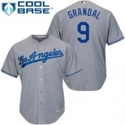 Wholesale Cheap Dodgers #9 Yasmani Grandal Grey Cool Base Stitched Youth MLB Jersey
