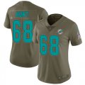 Wholesale Cheap Nike Dolphins #68 Robert Hunt Olive Women's Stitched NFL Limited 2017 Salute To Service Jersey