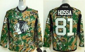 Wholesale Cheap Blackhawks #81 Marian Hossa Camo Veterans Day Practice Stitched Youth NHL Jersey