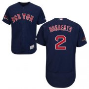 Wholesale Cheap Red Sox #2 Xander Bogaerts Navy Blue Flexbase Authentic Collection 2018 World Series Stitched MLB Jersey