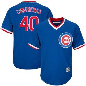 Wholesale Cheap Cubs #40 Willson Contreras Blue Cooperstown Stitched Youth MLB Jersey
