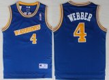 Wholesale Cheap Golden State Warriors #4 Chris Webber 1988-89 Blue Swingman Throwback Jersey
