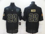 Wholesale Cheap Men's Baltimore Ravens #20 Ed Reed Black 2020 Salute To Service Stitched NFL Nike Limited Jersey