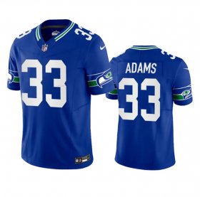 Wholesale Cheap Men\'s Seattle Seahawks #33 Jamal Adams Royal 2023 F.U.S.E. Vapor Limited Throwback Stitched Jersey