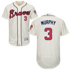 Wholesale Cheap Braves #3 Dale Murphy Cream Flexbase Authentic Collection Stitched MLB Jersey