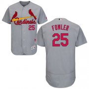 Wholesale Cheap Cardinals #25 Dexter Fowler Grey Flexbase Authentic Collection Stitched MLB Jersey