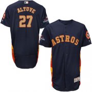 Wholesale Cheap Astros #27 Jose Altuve Navy Blue FlexBase Authentic 2018 Gold Program Cool Base Stitched MLB Jersey