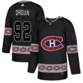 Wholesale Cheap Adidas Canadiens #92 Jonathan Drouin Black Authentic Team Logo Fashion Stitched NHL Jersey