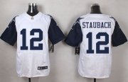 Wholesale Cheap Nike Cowboys #12 Roger Staubach White Men's Stitched NFL Elite Rush Jersey
