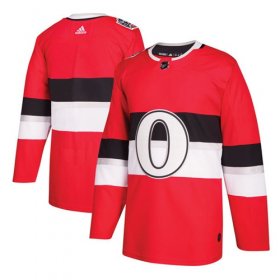 Wholesale Cheap Adidas Senators Blank Red Authentic 2017 100 Classic Stitched NHL Jersey