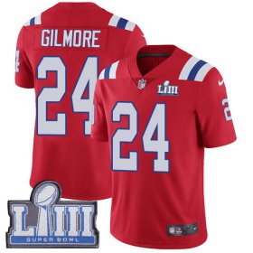 Wholesale Cheap Nike Patriots #24 Stephon Gilmore Red Alternate Super Bowl LIII Bound Men\'s Stitched NFL Vapor Untouchable Limited Jersey