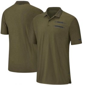 Wholesale Cheap Dallas Cowboys Nike Salute to Service Sideline Polo Olive