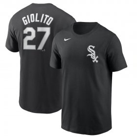 Wholesale Cheap Chicago White Sox #27 Lucas Giolito Nike Name & Number T-Shirt Black