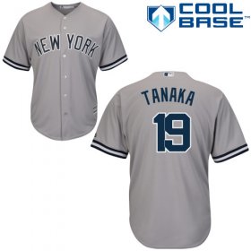 Wholesale Cheap Yankees #19 Masahiro Tanaka Grey Cool Base Stitched Youth MLB Jersey