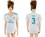Wholesale Cheap Women's Real Madrid #3 Pepe Home Soccer Club Jersey