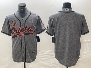 Cheap Men's Baltimore Orioles Blank Grey Gridiron Cool Base Stitched Baseball Jersey