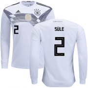 Wholesale Cheap Germany #2 Sule White Home Long Sleeves Soccer Country Jersey