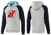 Wholesale Cheap New Jersey Devils Pullover Hoodie Grey & Blue