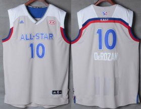Wholesale Cheap Men\'s Eastern Conference Toronto Raptors #10 DeMar DeRozan adidas Gray 2017 NBA All-Star Game Swingman Jersey